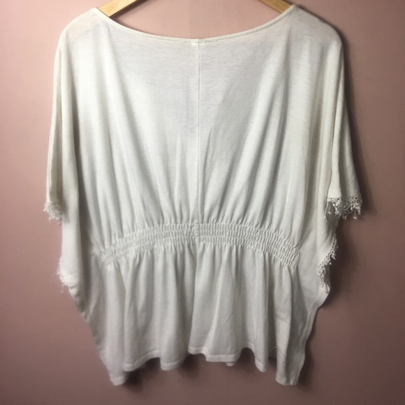 WHITE SHIRT w/ CINCHED WAIST!! - Picture 2 of 5